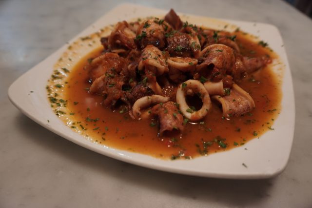 Calamari Sauté, Sotto Mare Menu - Joe Content