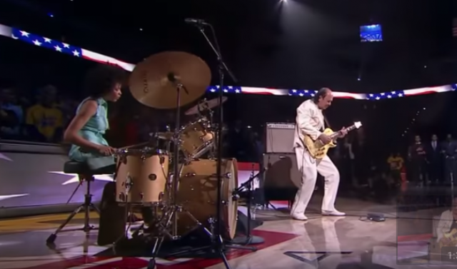 NBA Finals 2016 Game 2: Carlos Santana & Cindy Blackman Santana to